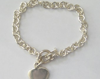 Sterling Silver heart braclet