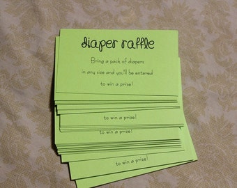 Ticket Shape Diaper Raffle Ticket Invitation