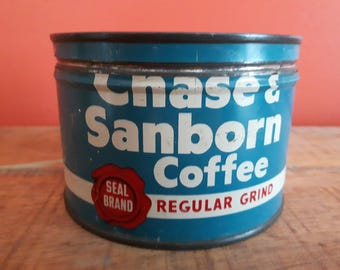 Chase & Sanborn tin metal can