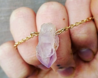Amethyst Crystal Necklace / Healing Crystal