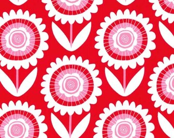 Hello Sunshine Red by Michael Miller.