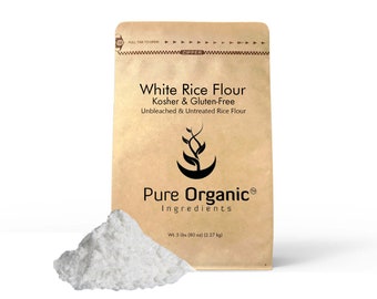White Rice Flour, Kosher, Gluten Free, Fat Free, Sodium Free, Unbleached & Untreated, Vegan