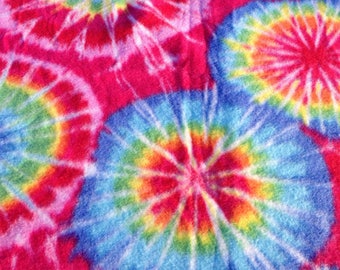 Tye Dye Fleece Fabric Remnant
