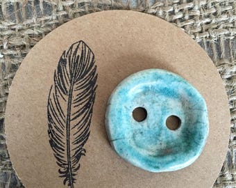 Large button raku pottery to customize your creations