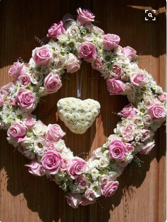 Fresh floral door wreath