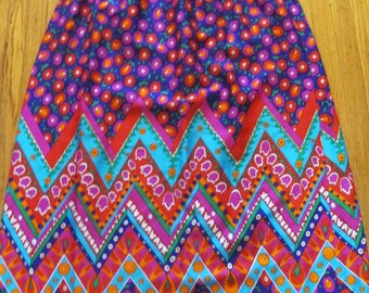 1960s Psychedelic Alex Colman Maxi Skirt sz M