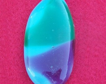Fused Glass Cabochon - Handcrafted Tri-Color by JewelryArtistry – DC247