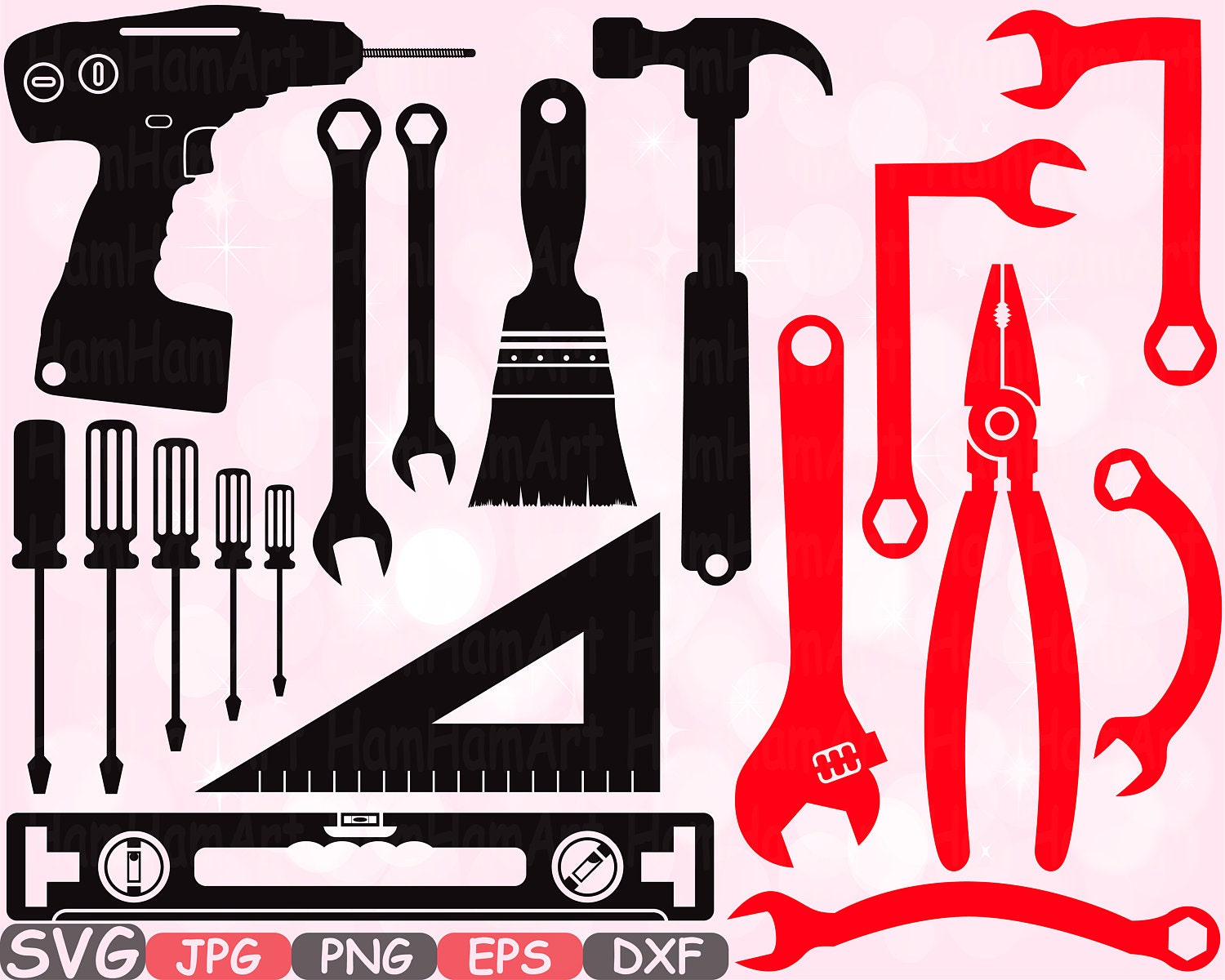 Download Mechanic Tools Silhouette SVG Cutting Files clipart Handyman