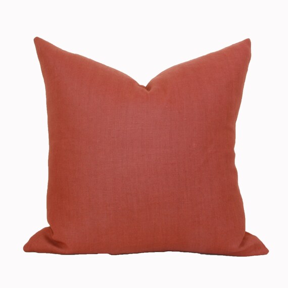 pillow 16x26 cover cover 20x20 22x22 linen 24x24 26x26 18x18 Rust Euro pillow