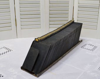 Vintage Metal File System Industrial Office Equipment Flip Alphabetical Numerical Account Organizer Filing System PanchosPorch