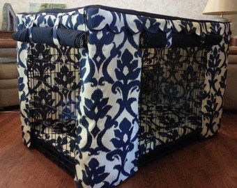 Custom Cute Zees Coordinated Crate and Bed Cover Set/Pet Crate Cover/Pet Bed Cover//Dog Bed Cover/Coordinated Dog Bed and Crate Cover