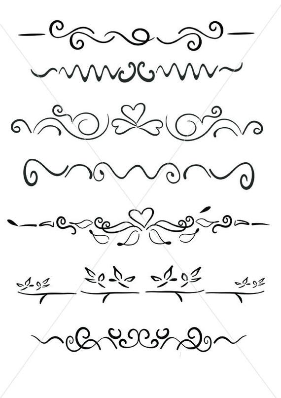 Download SVG Divider Lines Fancy Swirls and Ornamental Borders Hand