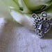 set of 5 "Panther Head", silver metal charm