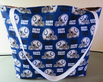 Indianapolis Colts Football Reusable Farmers Market / Grocery / Shopping Bag / Tote