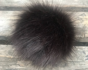 Brown Bear Faux Fur Pom Pom
