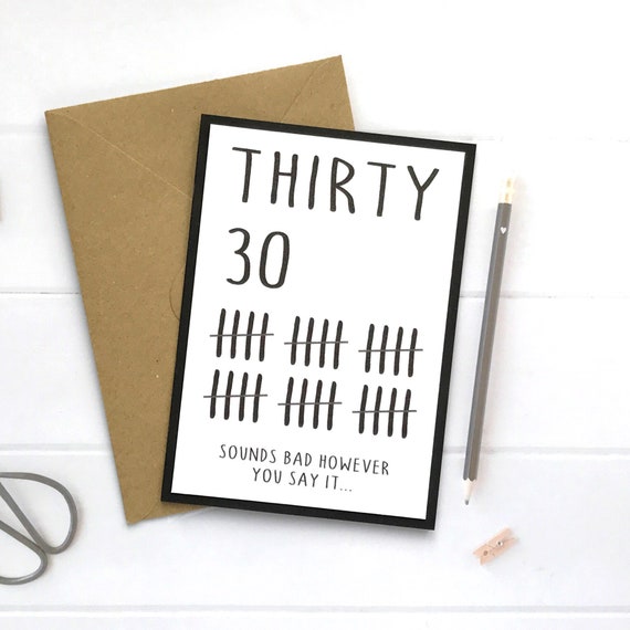 30th Birthday Cards - Card Design Template