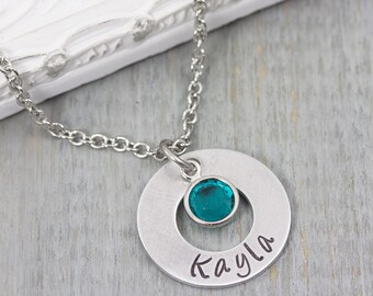 Personalized Necklace - Hand Stamped Jewelry - Personalized Jewelry Gift - Personalized Mom Jewelry - Mothers Necklace - Name Necklace Gift