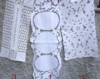 Lace table runners Rustic table runner Lace table overlay White lace runner Lace edge runner Dinner table runner Oval table runner
