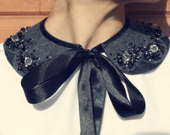 Handmade pearl collar, necklace vintage style