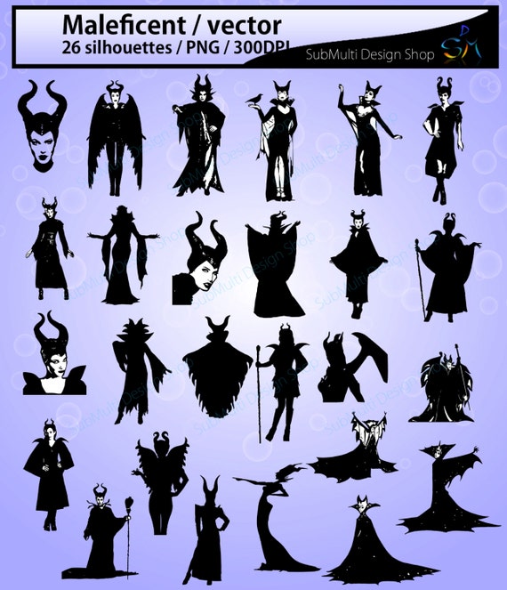 Download 26 Maleficent / Maleficent silhouette / Maleficent digital