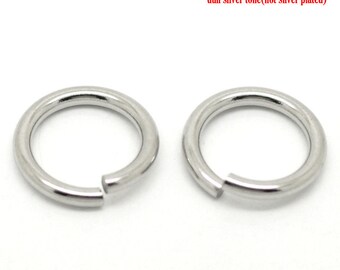 AX7 - Set of 20 15mm steel split rings very strong stainless