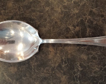 1914 Continental Silverplate Solid Smooth Casserole Spoon by 1847 Rogers Bros 9"