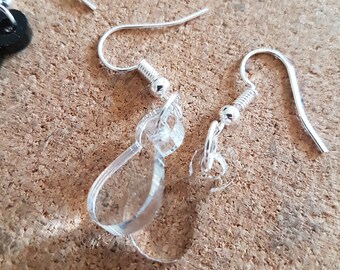 Acrylic Abstract Pearl Drop Earrings