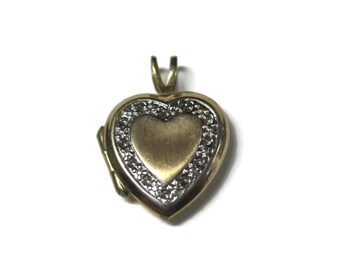Small Vintage 10K Heart Locket Pendant