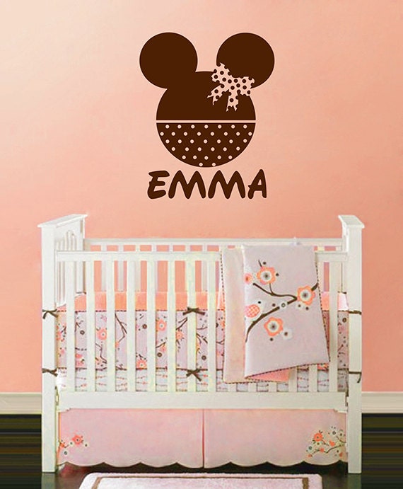 kik142 Wall Decal Sticker name cot children's bedroom baby