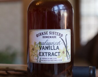 Customized Homemade Vanilla Extract Label - All Text is Customizable