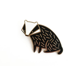 Badger Hard Enamel Lapel Pin Badge Brooch, Cute Animal Hufflepuff Pin