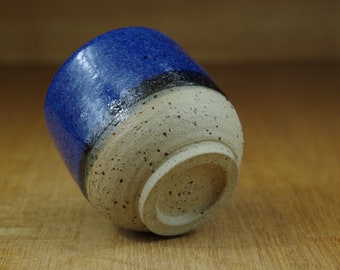 Handless Cup, Pottery Cup, Coffee Cup, Handmade Stoneware Teacup, Ceramic Tumbler