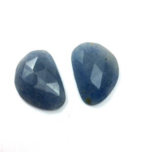 Blue zade faceted gemstone 19x27mm