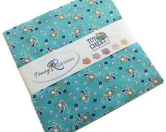 Toy Chest 2 | Penny Rose Fabrics | Charm Pack | 5"x5" Squares | Retro Fabric | Fabric Destash | 5" Stacker | Penny Rose Studio |