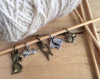 Cats Knitting Stitch Markers
