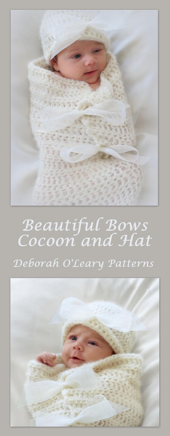 Download Crochet Baby Cocoon and Hat Pattern Newborn Photo Prop