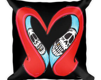 Heart Heel Square Pillow