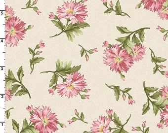 ON SALE 1/2 Yard Maywood Studios Graceful Moment's Carnations 8322-E