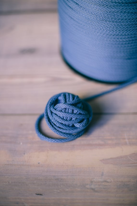 Blue yarn - macrame cord- crochet cord - polyester rope - macrame rope- crochet yarn- chunky yard- chunky cord- yarn- cord, 218 yards #206