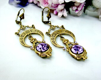 Dangle earrings Antique Art Deco earrings Statement earrings Drop earrings Teardrop earrings Ethnic earrings Boho earrings Gypsy earrings