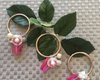 Napkin, Napking rings Silver ring set of 6