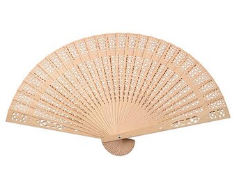 Natural Sandalwood Folding Hand Fan-Wedding Favour Gift, Bride Accessory