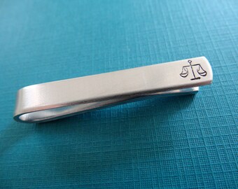 Scales of Justice Tie Clip - Law Tie Clip
