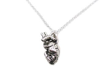 Anatomical Heart Necklace, Heart Necklace, Anatomy Necklace, Heart Pendant, Human Heart Necklace, Human Heart Jewelry, Heart Anatomy