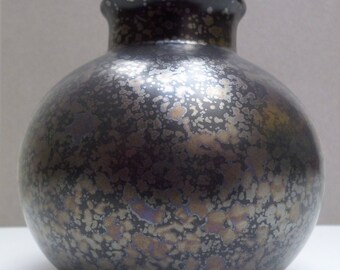 Vintage Poole silvery grey lustre bud/posy vase
