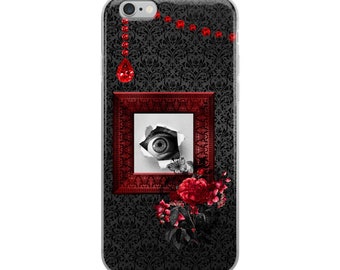 Creepy Eye Eyeball in Gothic Frame Cell Phone Case iPhone Case 6 Plus, 6/6s, 7 Plus, 8 Plus, X