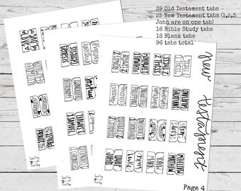 Books of the Bible Tabs (new test. and old test.), instant download!!!! Bible journaling, journaling, bible
