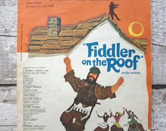 If I Were A Rich Man -Sheet Music from Fiddler on the Roof Topol