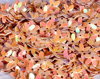 100 Peach Color Flower sequins/KBSF426