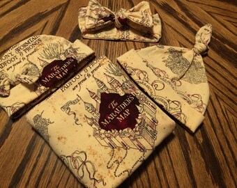 Harry Potter Marauders Map Newborn Swaddle Set Photo Prop